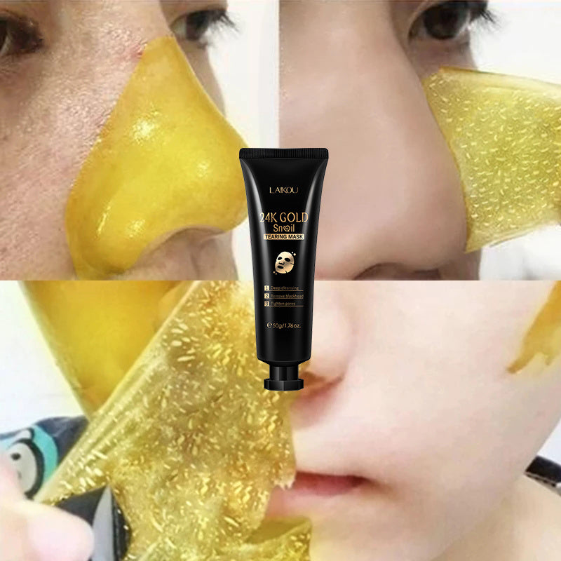 Gold Foil Snail Tear-Off Mask Hydrating Gold Foil Snail Tear-Off Mask Hydrating